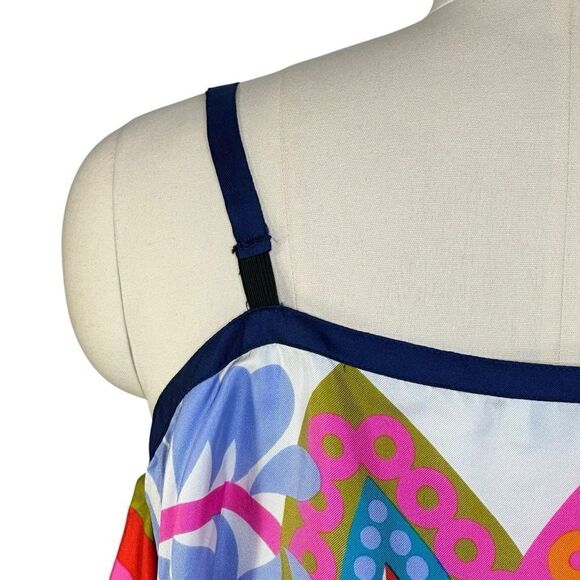 Tibi Floral Print Silk Off the Shoulder Mini Dress | Size 8 - Picture 2 of 8